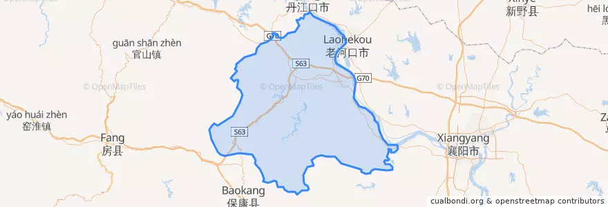 Mapa de ubicacion de 谷城县.