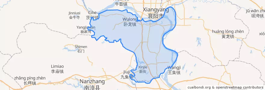 Mapa de ubicacion de 襄城区.