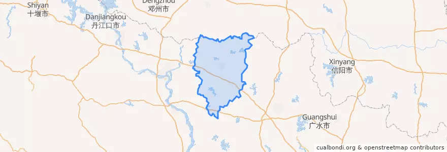 Mapa de ubicacion de 枣阳市.