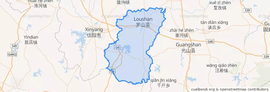 Mapa de ubicacion de 罗山县.