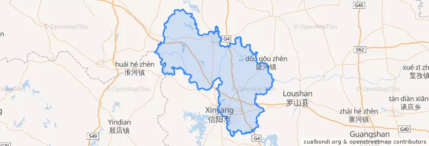 Mapa de ubicacion de 平桥区.