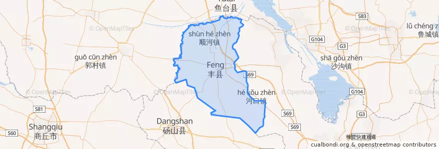 Mapa de ubicacion de 丰县 (Feng).