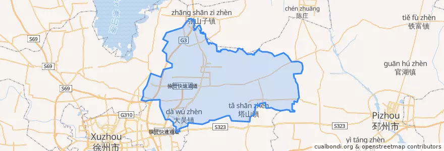 Mapa de ubicacion de 贾汪区 (Jiawang).