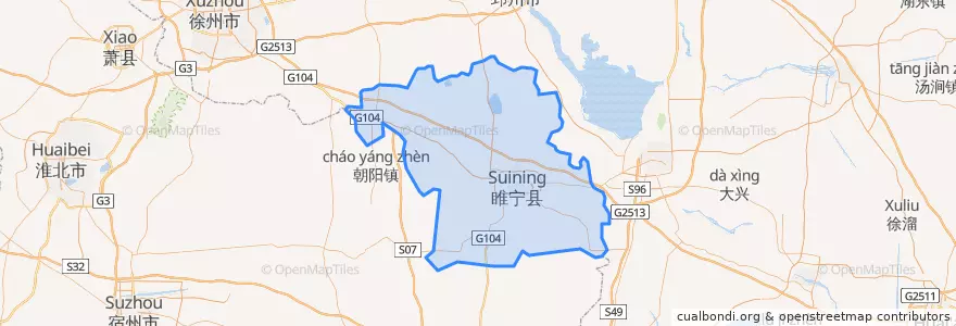 Mapa de ubicacion de 睢宁县 (Suining).
