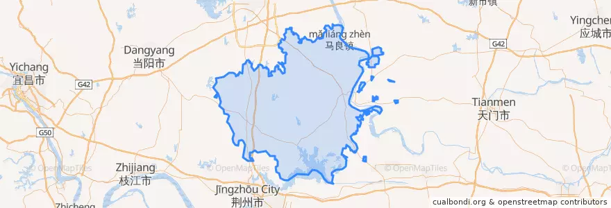 Mapa de ubicacion de Shayang County.