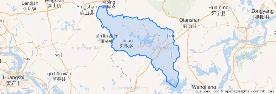 Mapa de ubicacion de 太湖县 (Taihu).