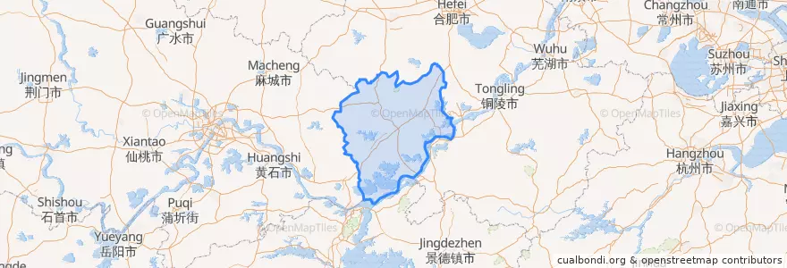 Mapa de ubicacion de 安庆市 / Anqing.