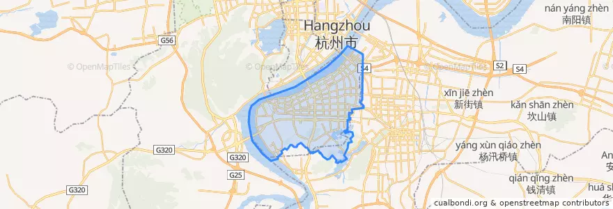 Mapa de ubicacion de 滨江区.
