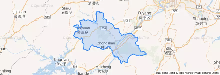 Mapa de ubicacion de 桐廬県.