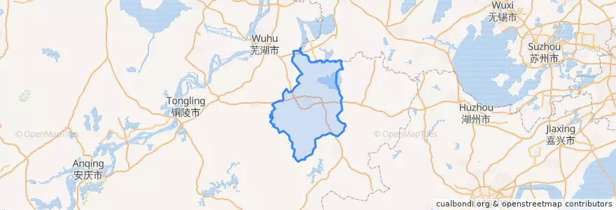 Mapa de ubicacion de 宣州区 (Xuanzhou).