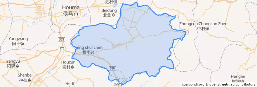 Mapa de ubicacion de 绛县.