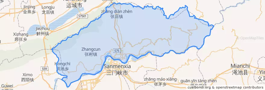 Mapa de ubicacion de 平陆县.