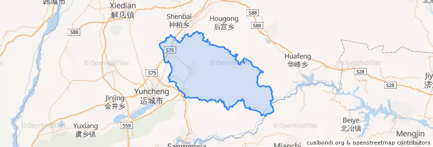 Mapa de ubicacion de 夏县.