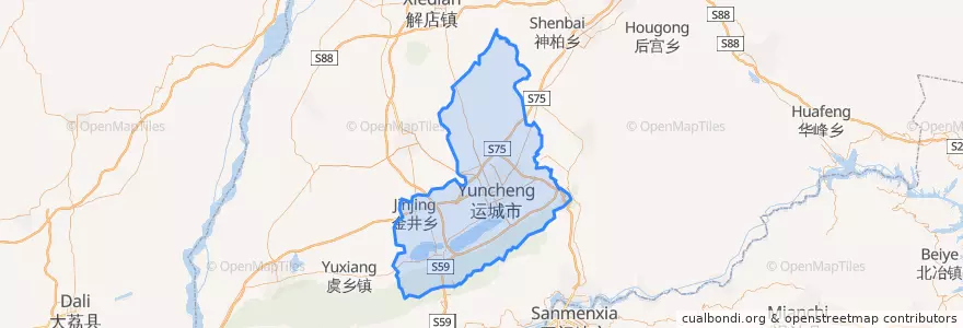 Mapa de ubicacion de 盐湖区.