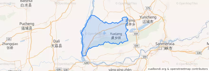 Mapa de ubicacion de Yongji City.