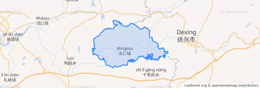 Mapa de ubicacion de 名口镇.