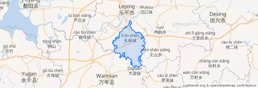 Mapa de ubicacion de 礼林镇.