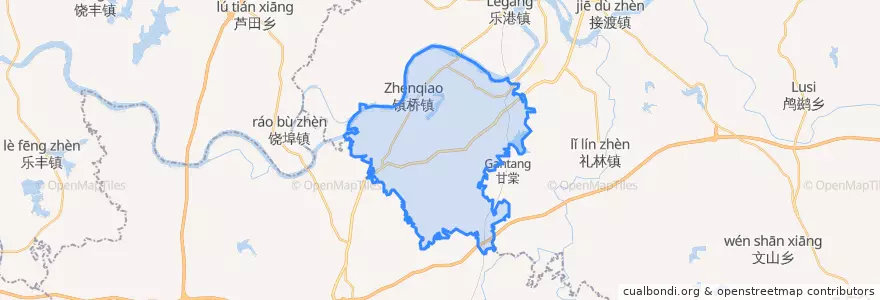 Mapa de ubicacion de 镇桥镇.