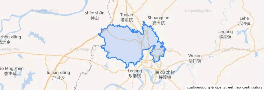 Mapa de ubicacion de 后港镇.