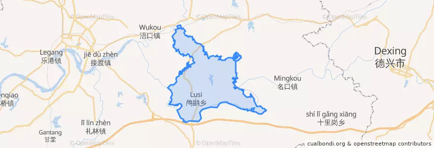 Mapa de ubicacion de 鸬鹚乡.