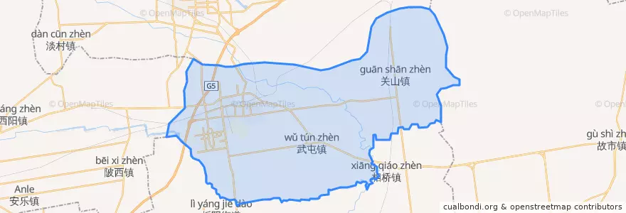 Mapa de ubicacion de 阎良区 (Yanliang).