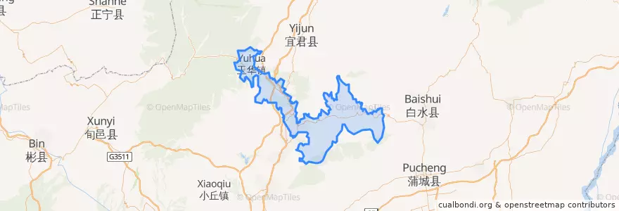 Mapa de ubicacion de Yintai District.