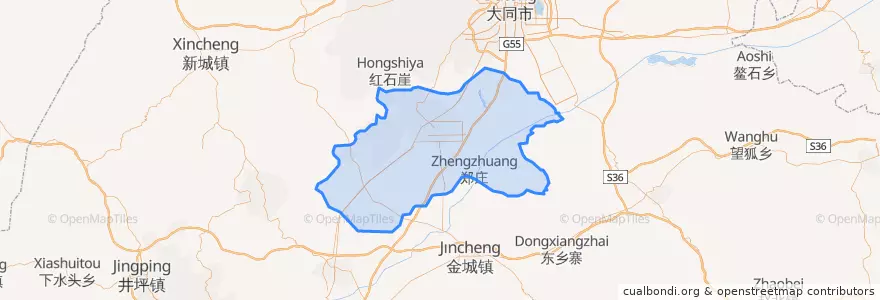 Mapa de ubicacion de 怀仁市.