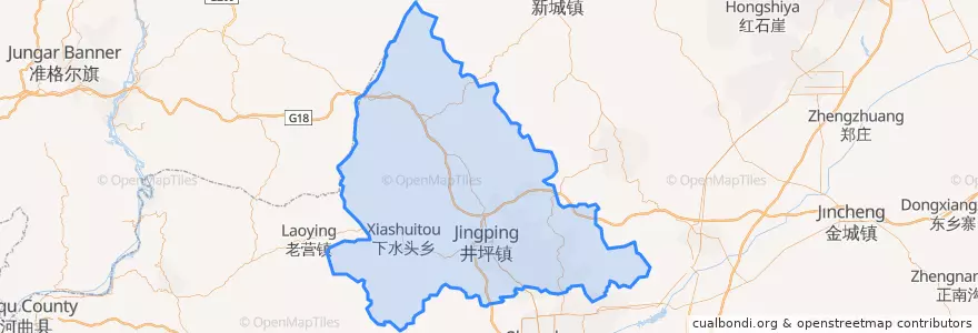 Mapa de ubicacion de Pinglu District.