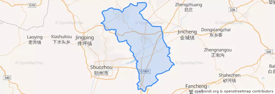 Mapa de ubicacion de 山阴县.