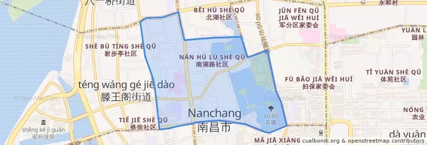 Mapa de ubicacion de 百花洲街道.