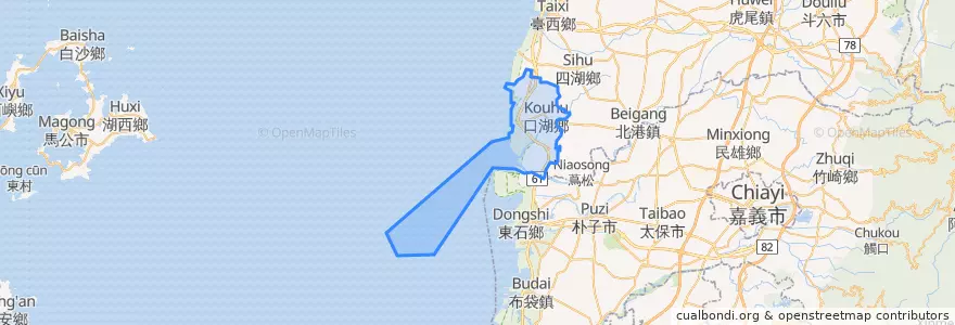 Mapa de ubicacion de 口湖鄉.