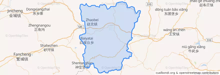 Mapa de ubicacion de 灵丘县.