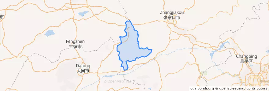 Mapa de ubicacion de Tianzhen County.