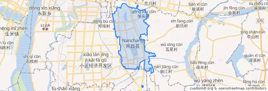 Mapa de ubicacion de 莲塘镇.