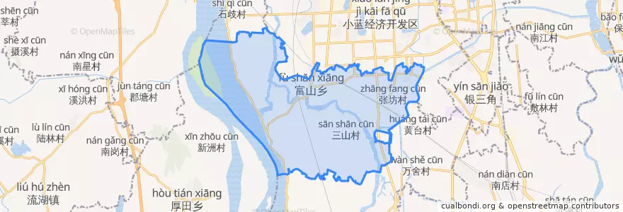 Mapa de ubicacion de 富山乡.