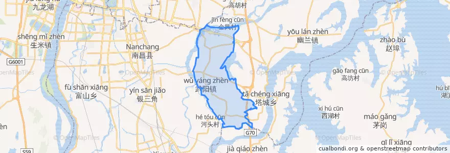 Mapa de ubicacion de 武阳镇.