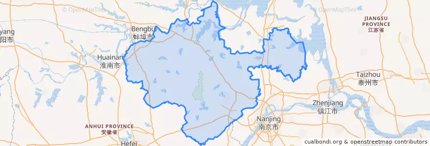 Mapa de ubicacion de 滁州市.