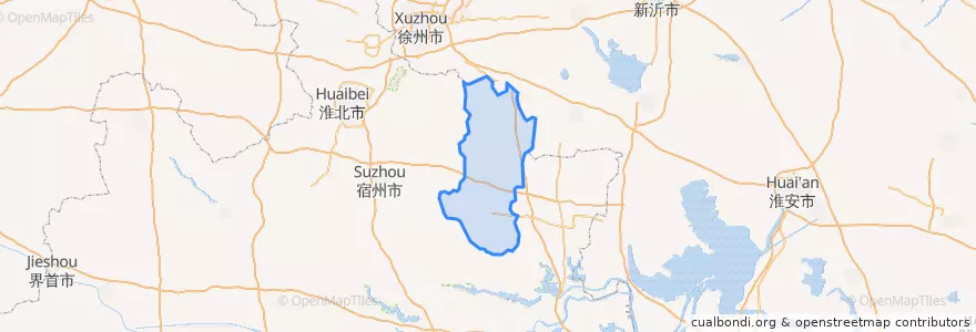 Mapa de ubicacion de 灵璧县 (Lingbi).