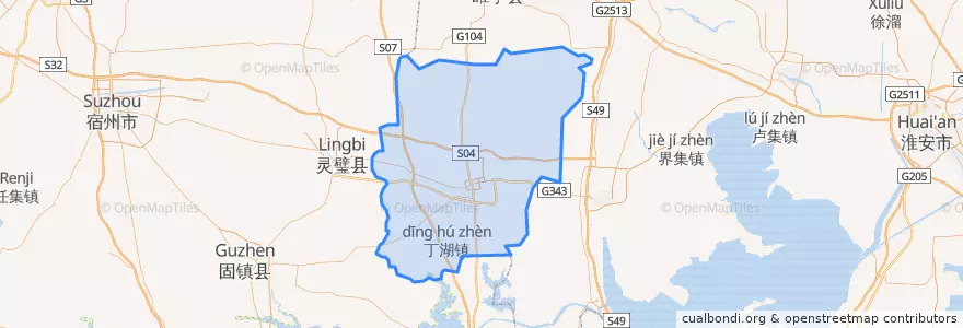 Mapa de ubicacion de 泗县 (Si).