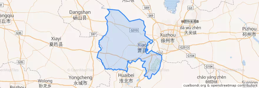 Mapa de ubicacion de 萧县 (Xiao).