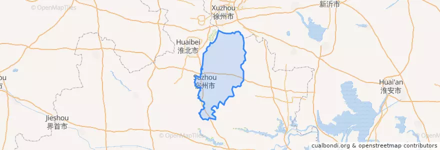 Mapa de ubicacion de 埇桥区 (Yongqiao).