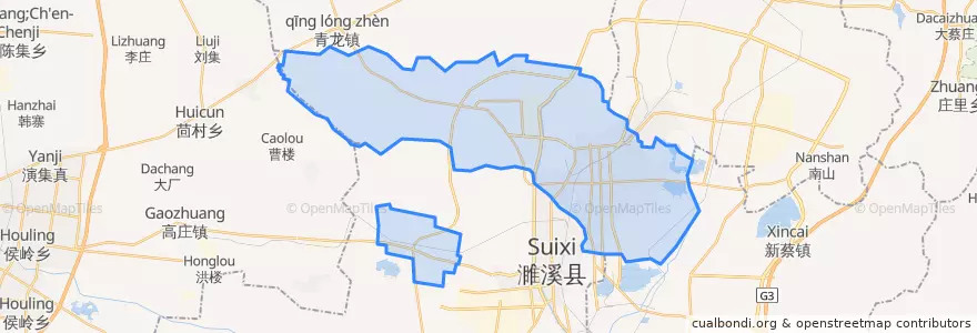 Mapa de ubicacion de 相山区 (Xiangshan).