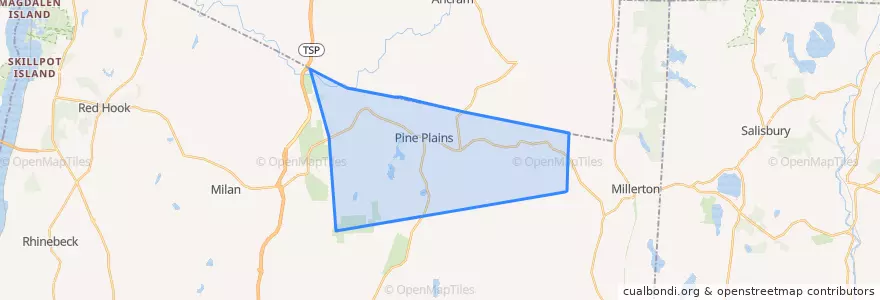 Mapa de ubicacion de Town of Pine Plains.