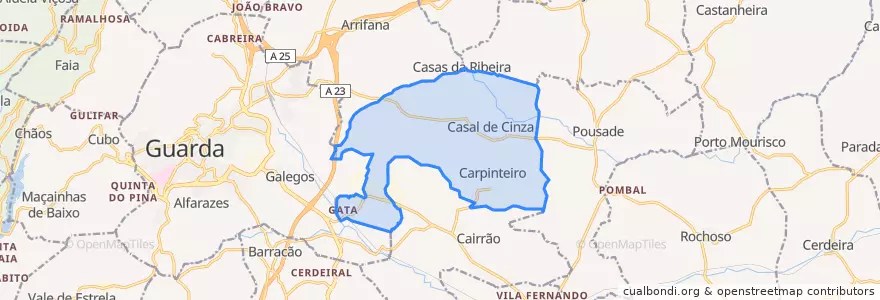 Mapa de ubicacion de Casal de Cinza.