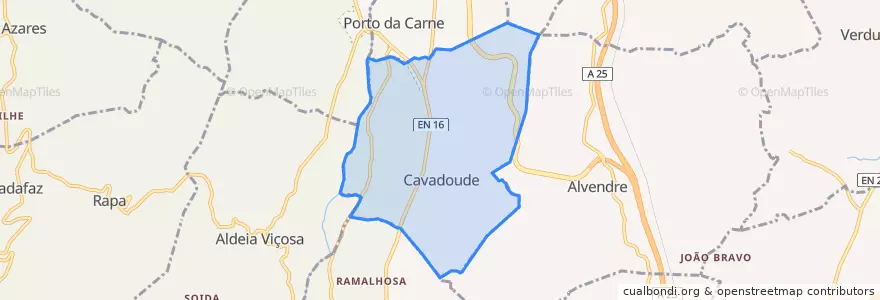 Mapa de ubicacion de Cavadoude.