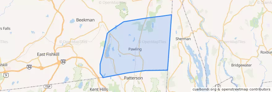 Mapa de ubicacion de Town of Pawling.