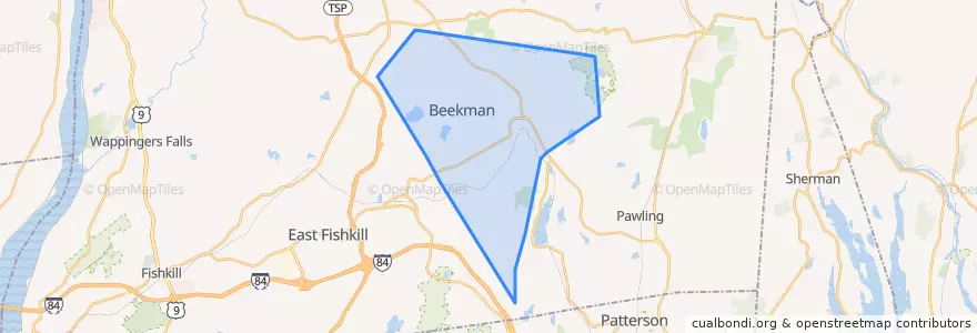 Mapa de ubicacion de Town of Beekman.