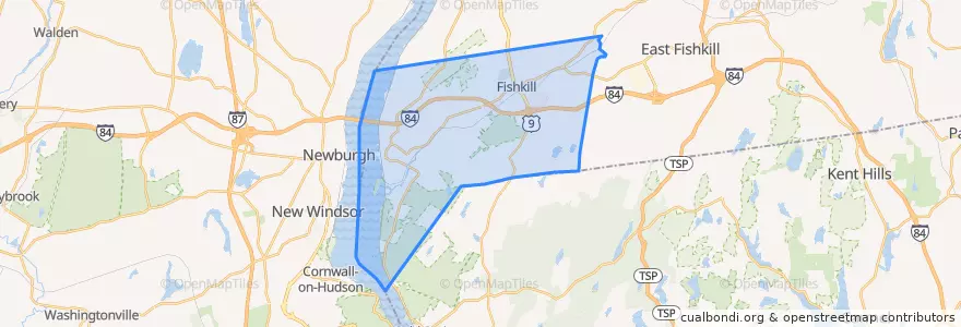 Mapa de ubicacion de Town of Fishkill.