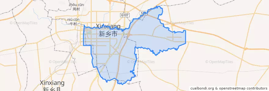 Mapa de ubicacion de 红旗区.