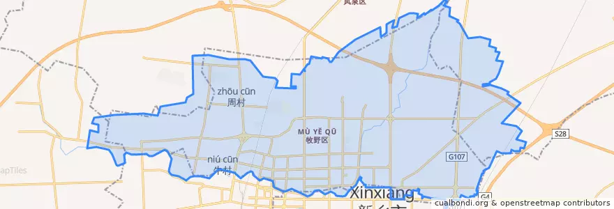 Mapa de ubicacion de 牧野区.